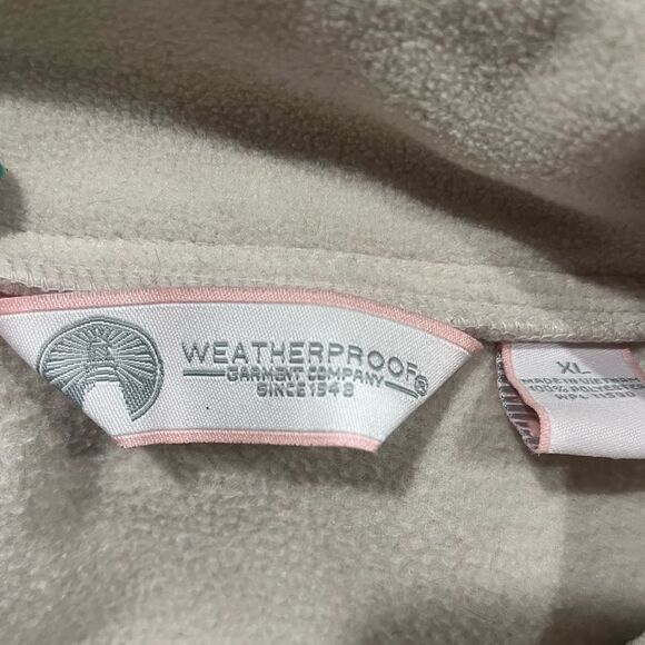 Weatherproof Womens Fleece Jacket Indiana University Full-Zip White Size XL - Picture 3 of 5